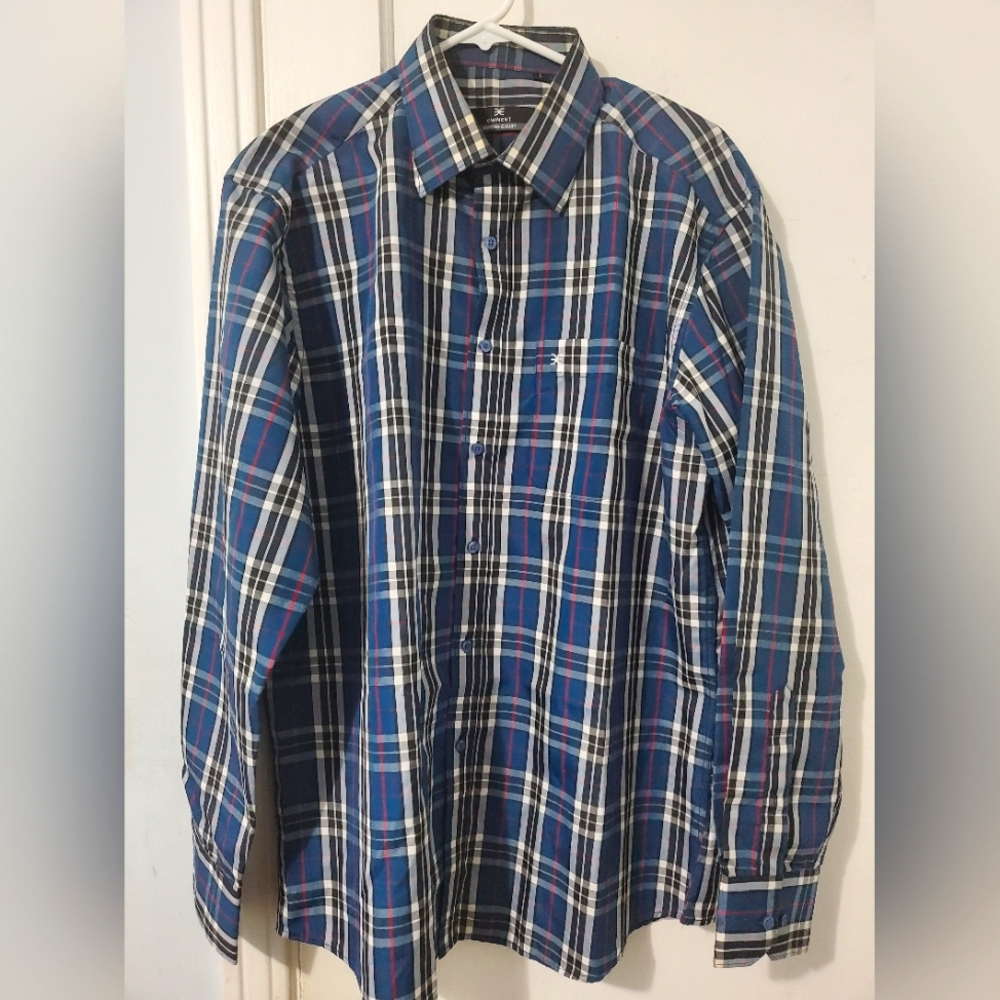 Eminent Button Up Shirt Men's Size Large Blue